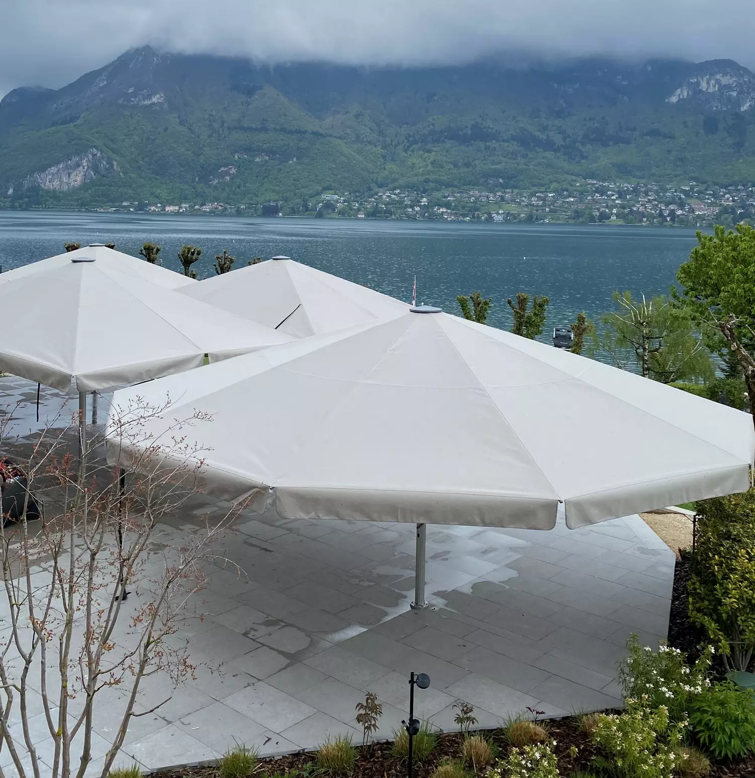 parasols Glatz de forme carrée et arrondi